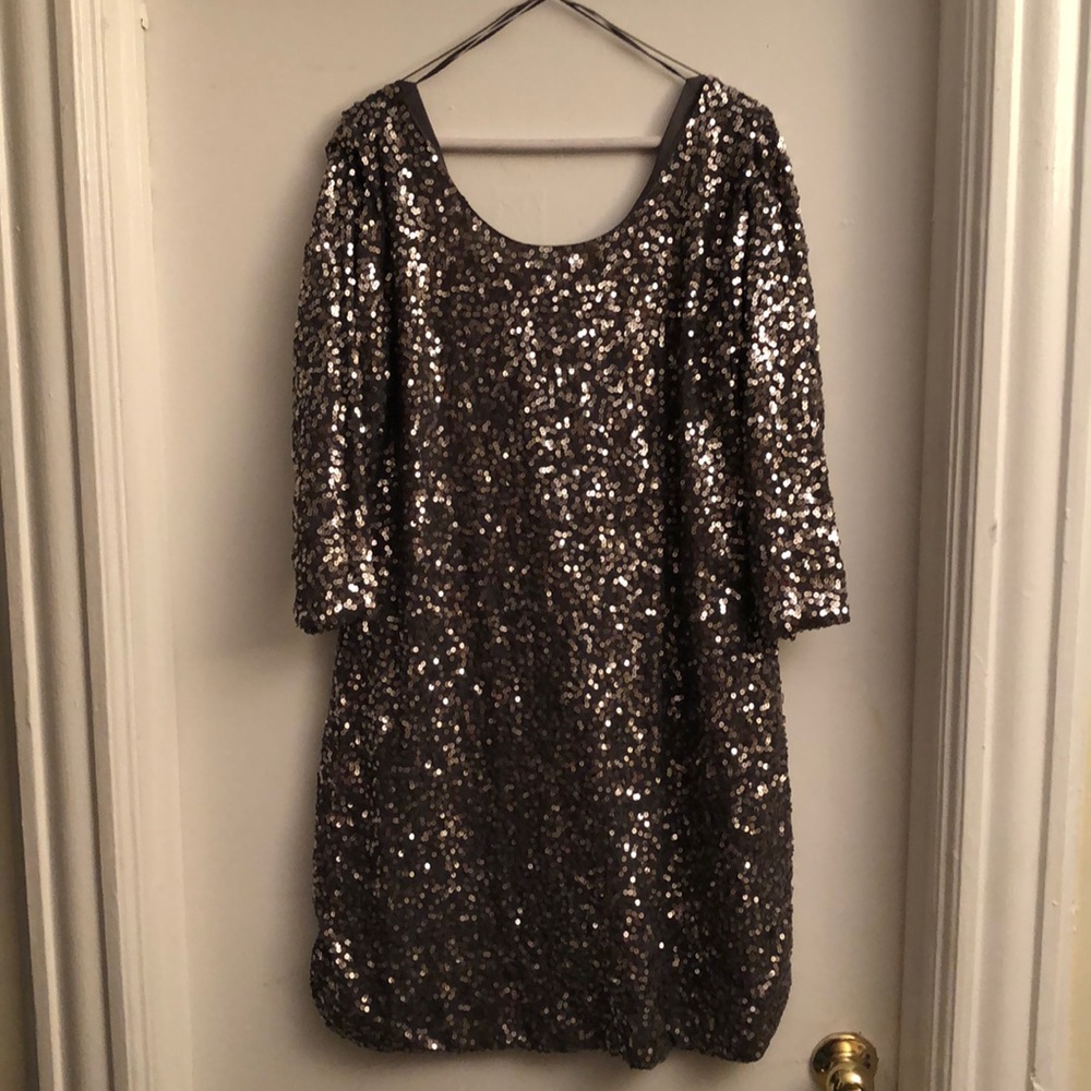 Silver Sequin Dress